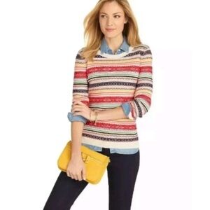 Talbots Fair Isle Wool Sweater Crewneck